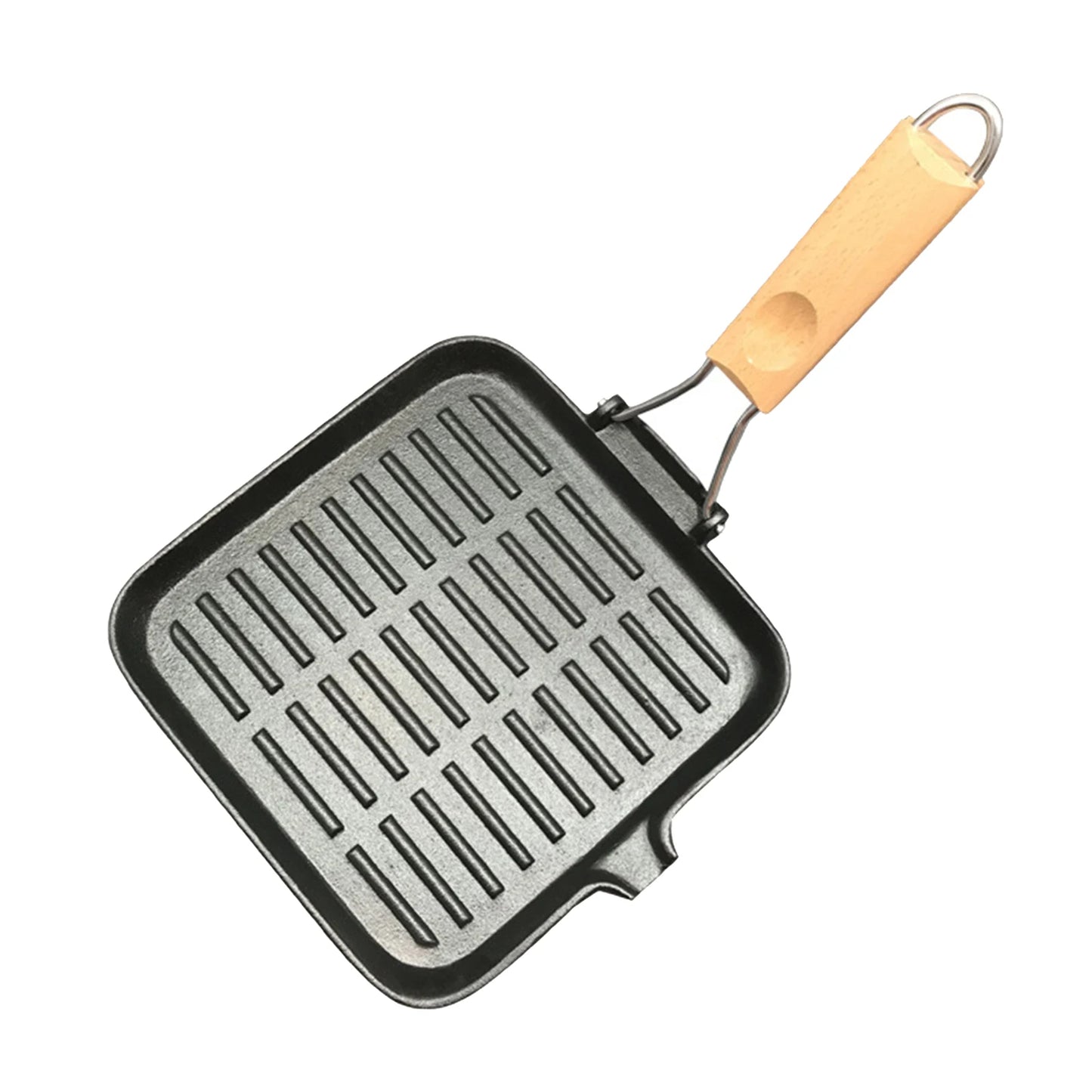 Cast Iron Steak Camping Griddle Frying Pan