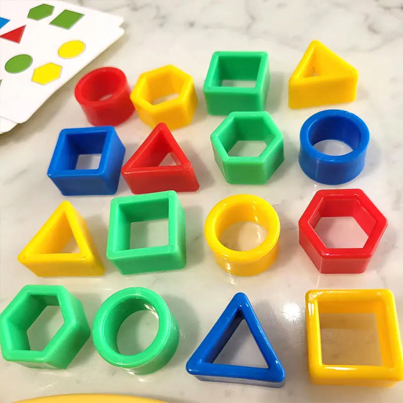 DIY Geometric Shape Color Matching 3D Puzzle