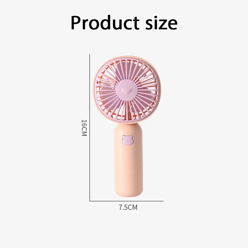 Mini Portable Fans Handheld USB Rechargeable Air Cooler Fan