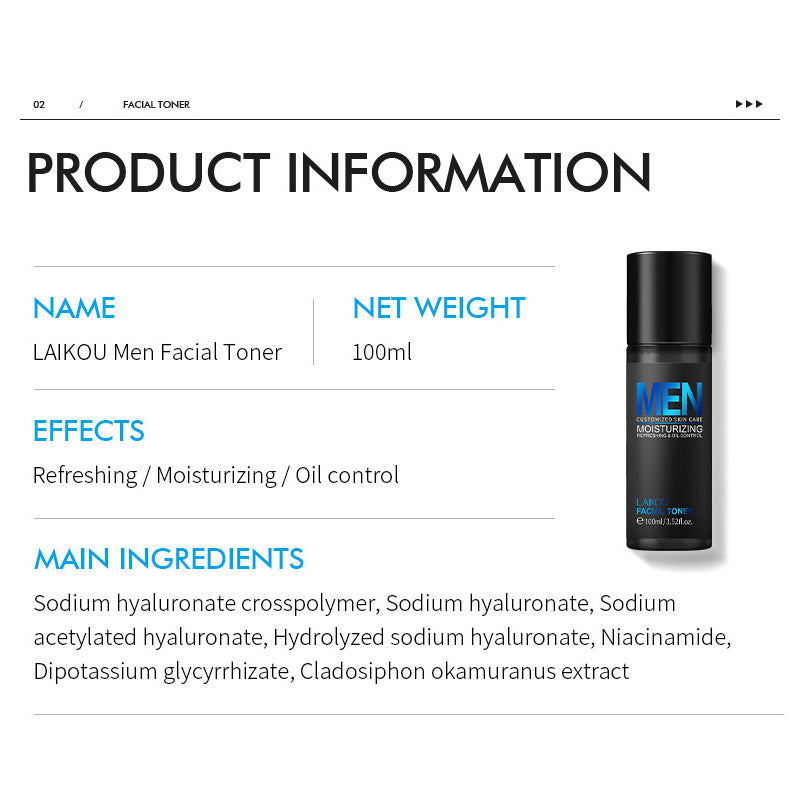 Men's Laikou Toner Moisturizing Skin Care Products