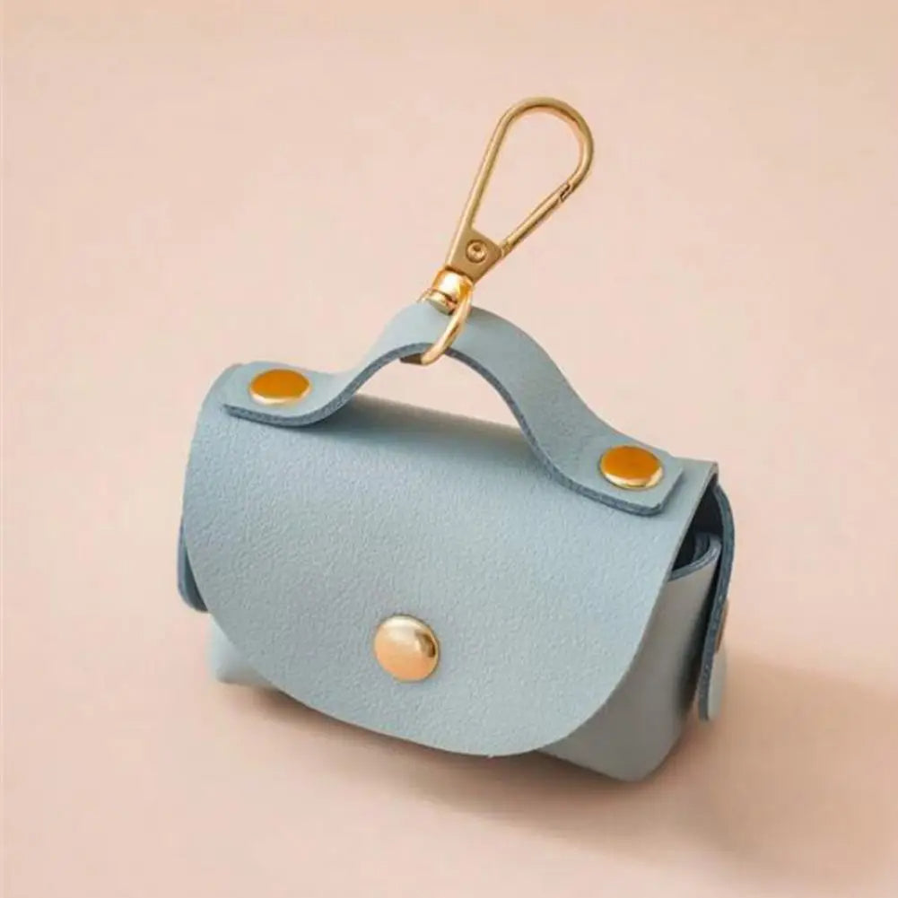 Stylish Faux Leather Pet Poop Bag Holder