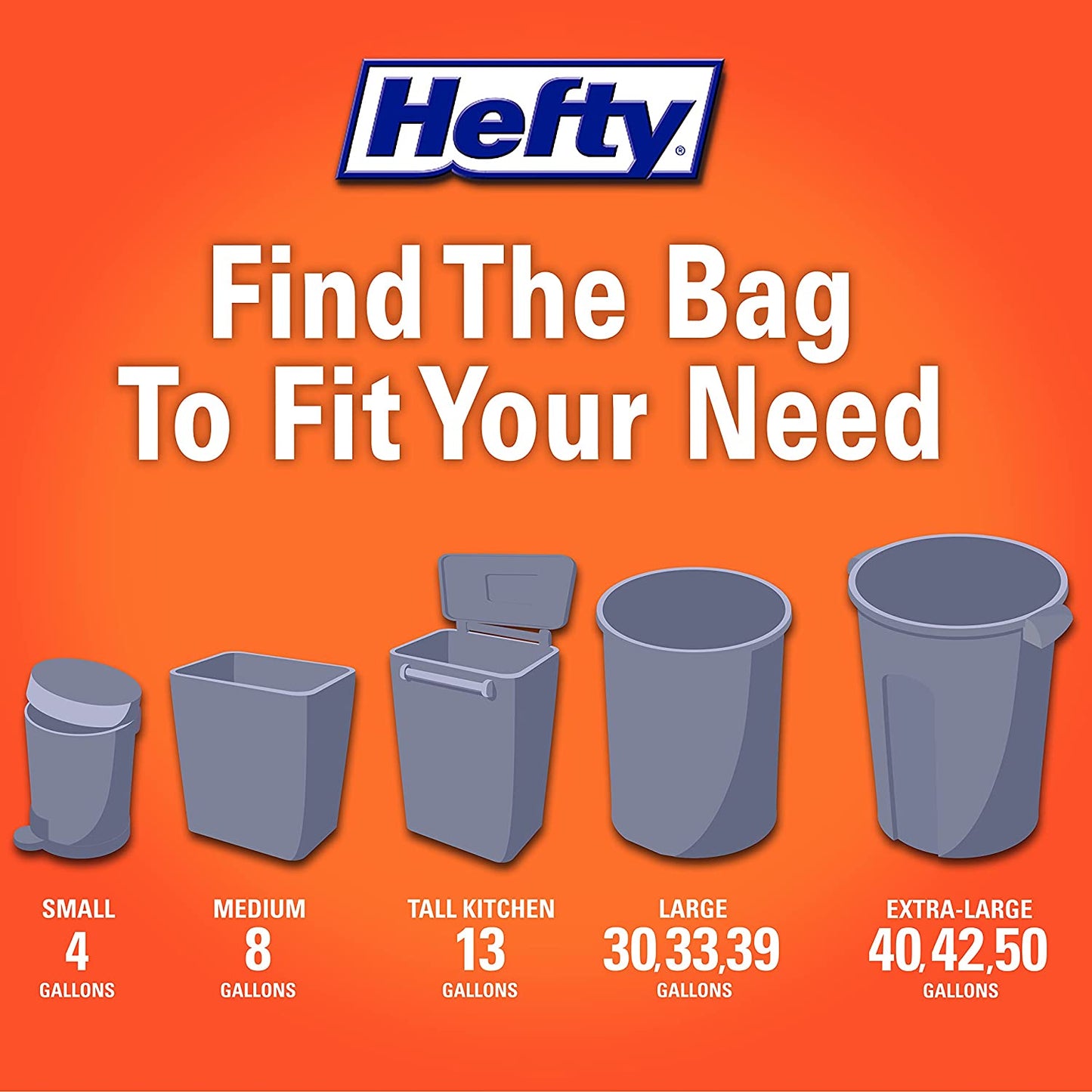 Hefty Ultra Strong Tall Kitchen Trash Bags