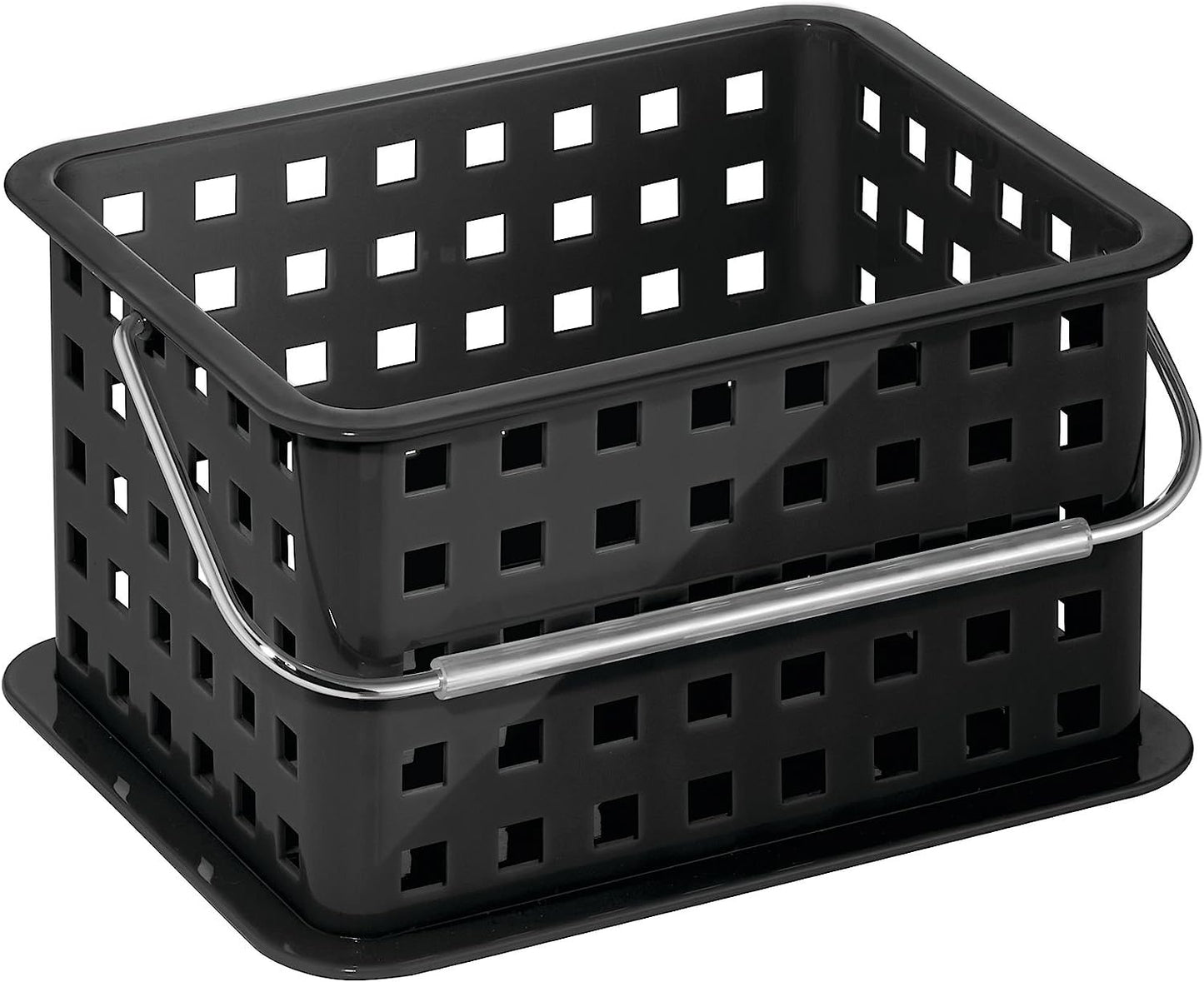 iDesign Spa Plastic Storage Shower Basket with Handle for Bathroom