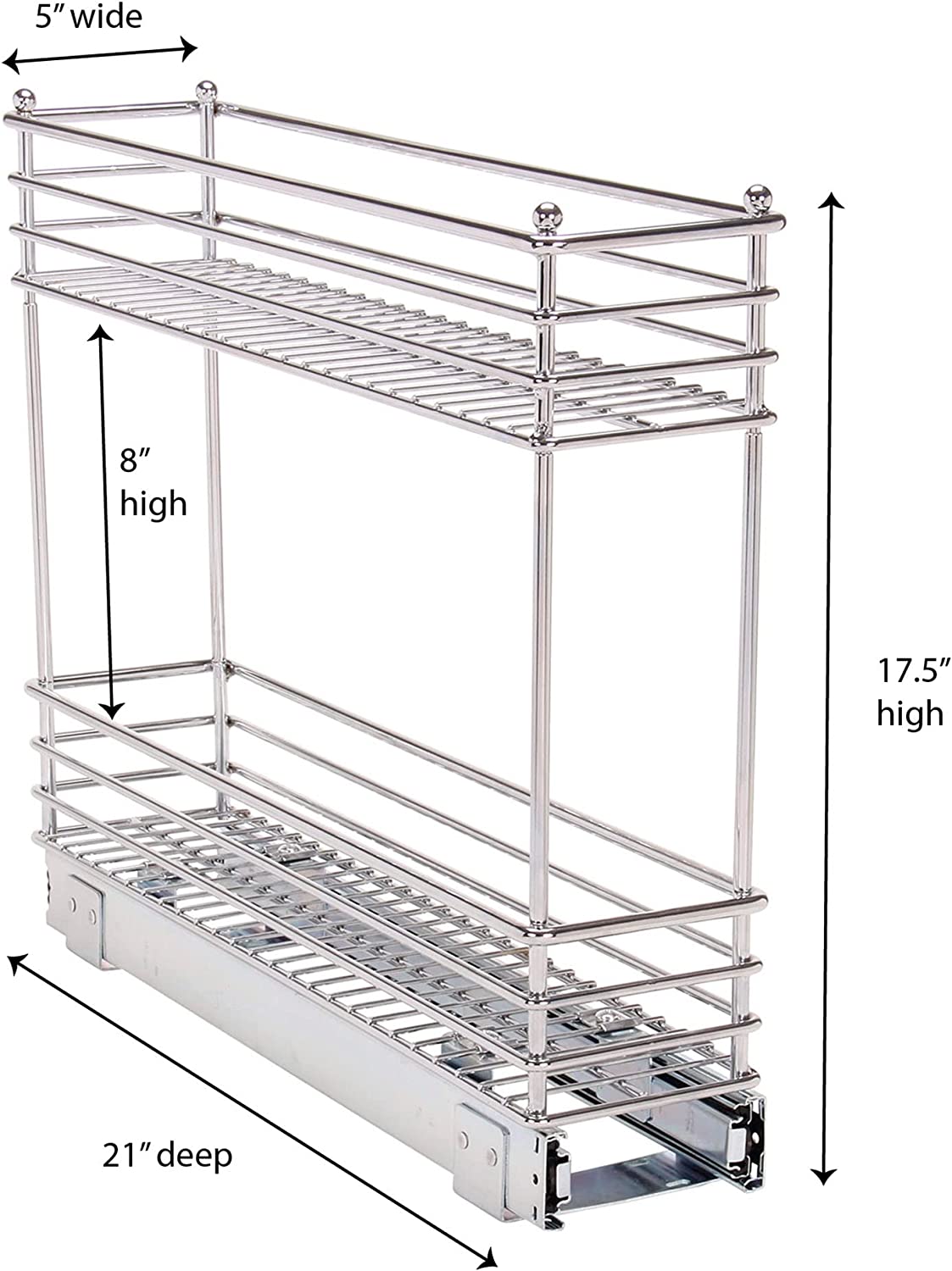 Household Essentials Narrow Sliding Cabinet Organizer