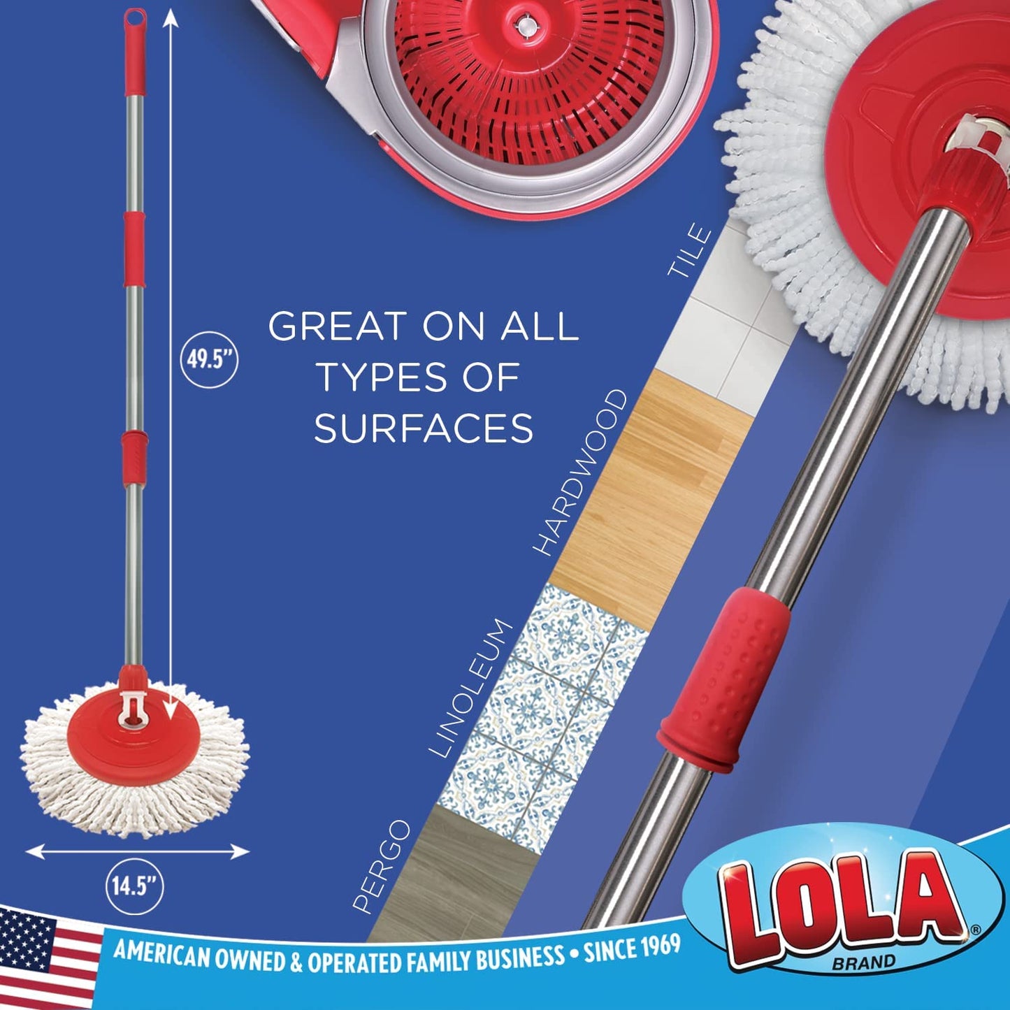 The Revolution Microfiber Spin Mop System