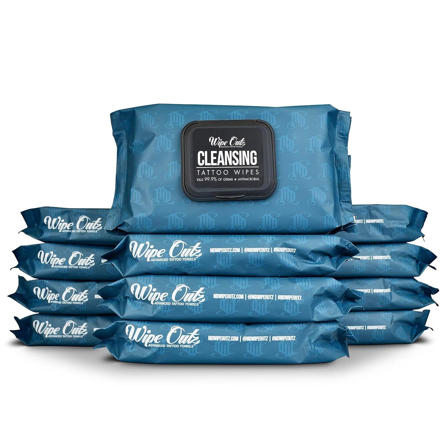 Wipe Outz Cleansing Tattoo Wipes for During Tattooing & Tattoo Aftercare