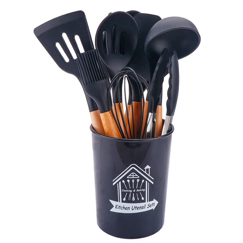 kitchen accessories 12pcs silicone cooking utensil set