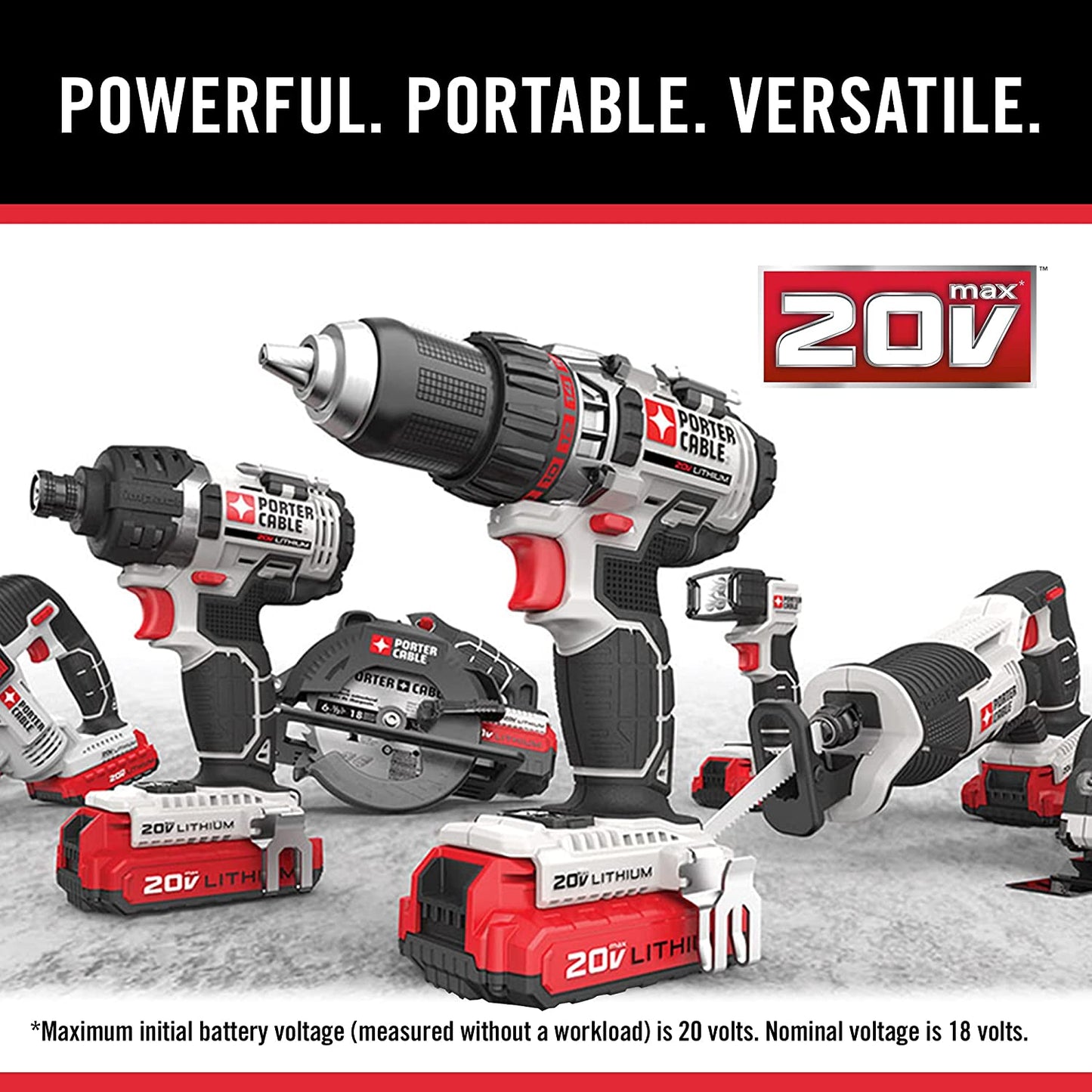 PORTER-CABLE 20V MAX* Cordless Drill Combo Kit