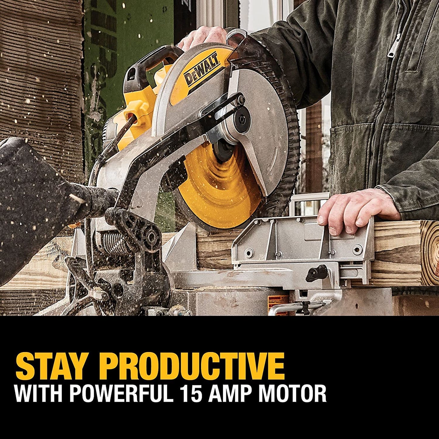 DEWALT 12-Inch Miter Saw, 15-Amp, Single Bevel