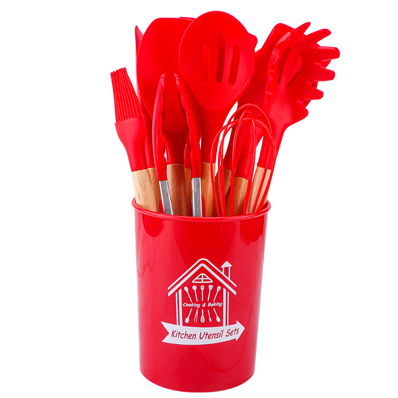 kitchen accessories 12pcs silicone cooking utensil set