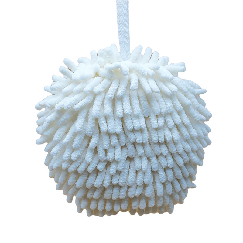 Microfiber Chenille Soft Household Absorbent Hanging Kitchen Hand Ball Towel