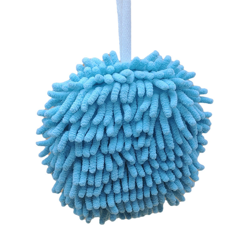 Microfiber Chenille Soft Household Absorbent Hanging Kitchen Hand Ball Towel