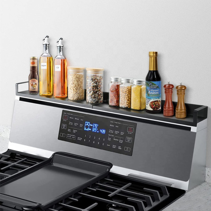 Factory Outlet Stainless Steel Magnetic Stove Top Shelf Spice Rack