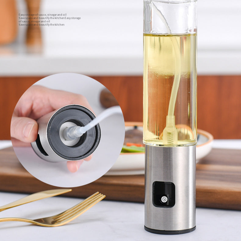 Leak-proof Stainless Steel Spray Press Type Oil Spray Bottle