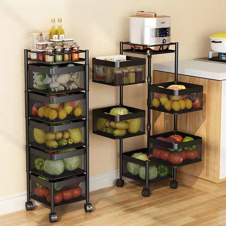 Household Storage Helper Square Rotating Rack