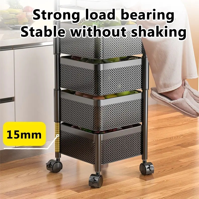 Household Storage Helper Square Rotating Rack