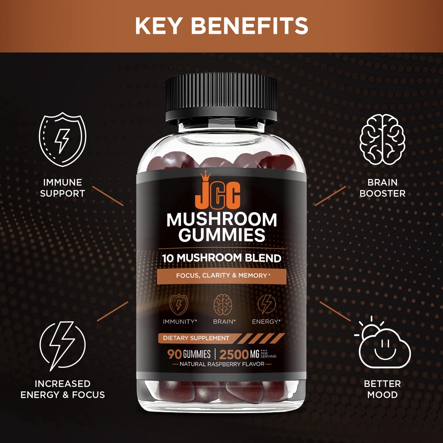 Organic mushroom complex supplement