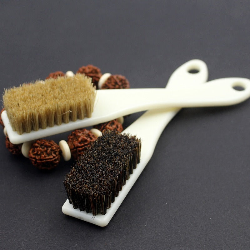 Boot Brush Cleaner Shine Shoe Pig Bristles Brush