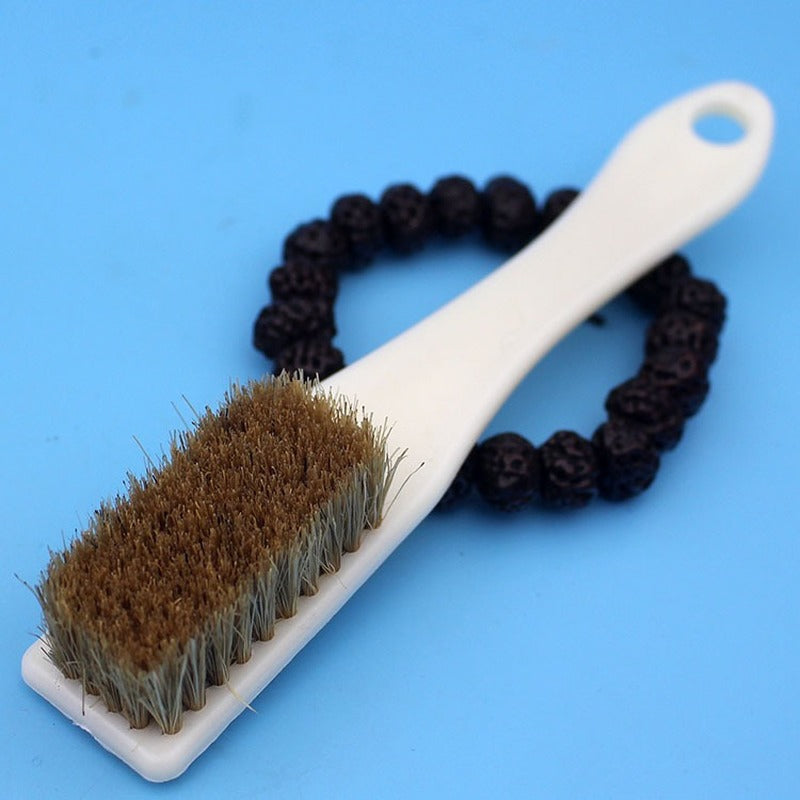 Boot Brush Cleaner Shine Shoe Pig Bristles Brush