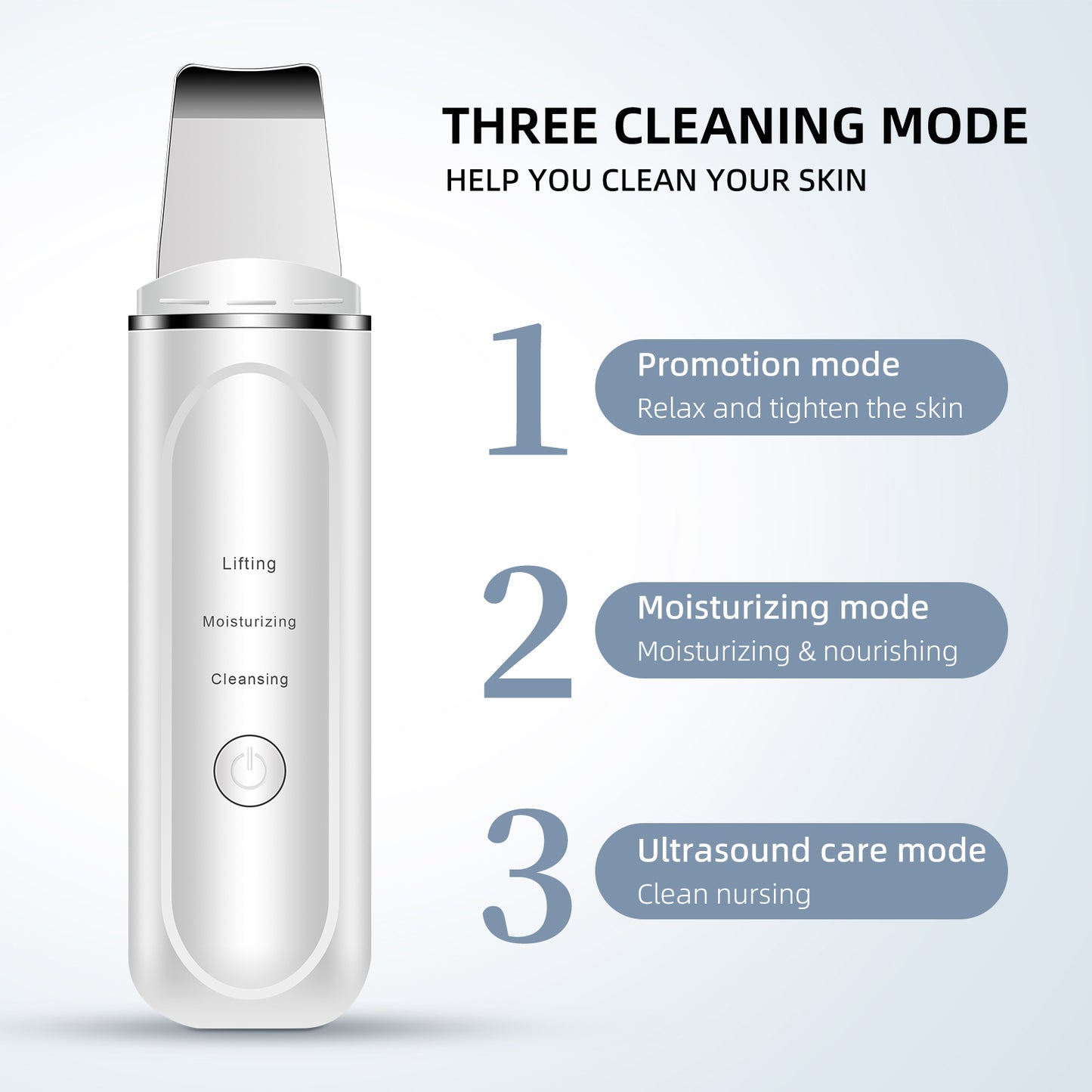 Ultrasonic Skin Scrubber Deep Face Cleaning Machine Skin