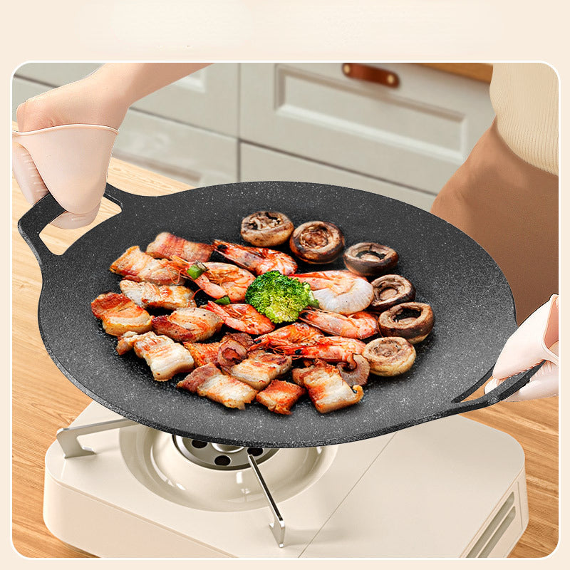 Grilling Pan Non-stick Thick Cast Iron Frying Pan Flat Pancake