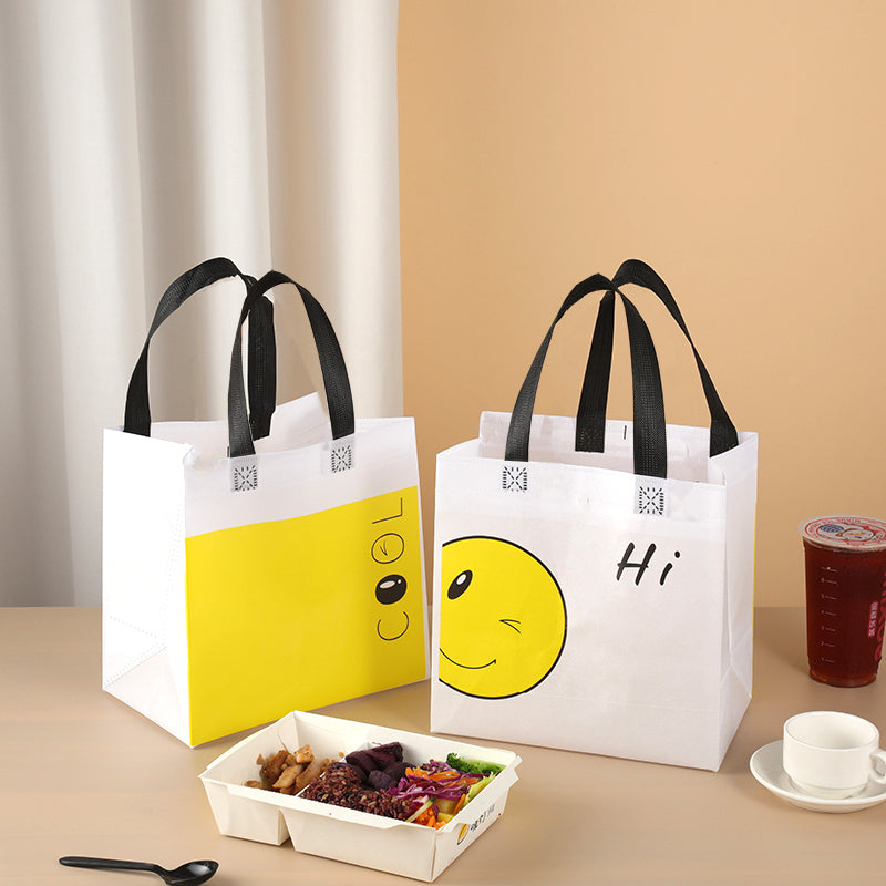 Smiley non-woven fabric Women Men Reusable Shopping Bag