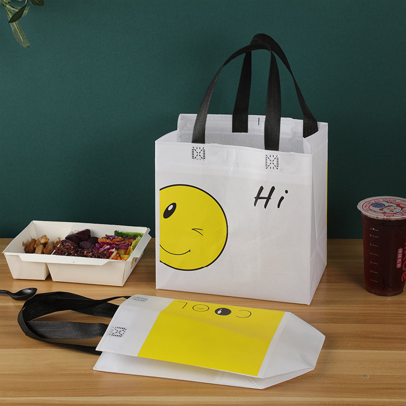 Smiley non-woven fabric Women Men Reusable Shopping Bag