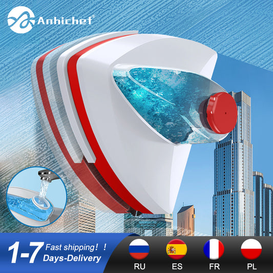 Magnetic Window Cleaner Double-Layer Glass Wiper Automatic Water