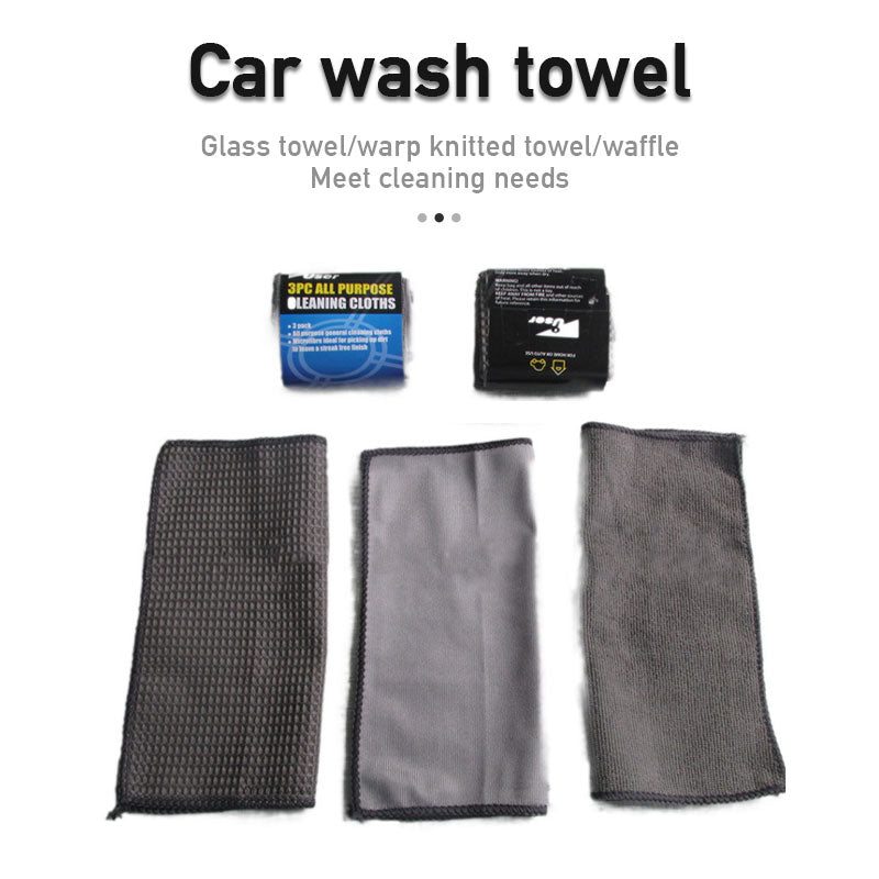 Car Wash Cleaning Kits Microfiber Auto Detailing Washing Tools Towels Blush