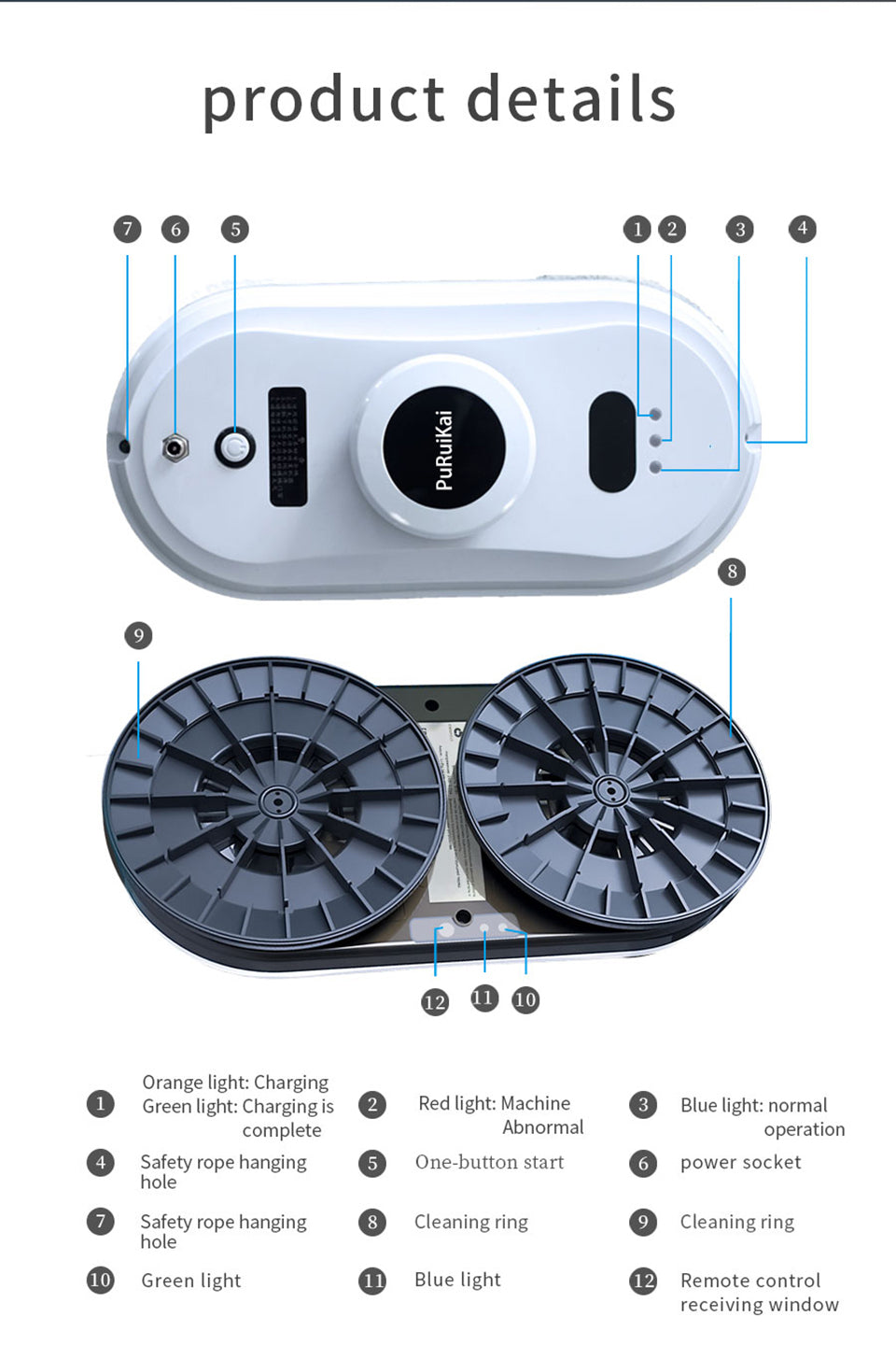 Household Window Cleaning Robot Vacuum Cleaner