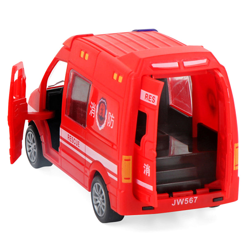 Hospital Rescue Ambulance Police Metal Cars Model