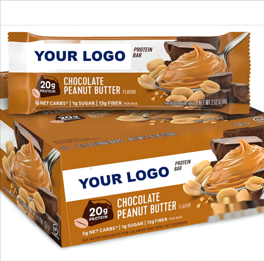 High quality OEM Wholesale Chocolate Protein Bars With Custom Label