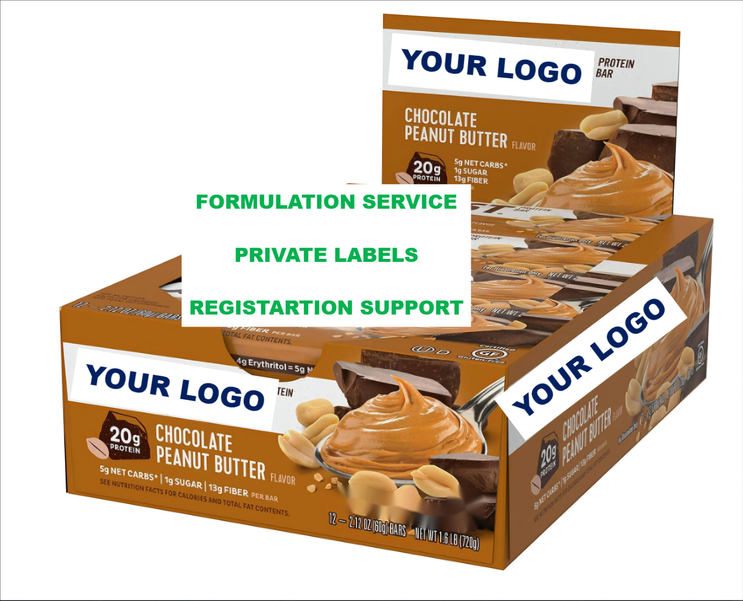 High quality OEM Wholesale Chocolate Protein Bars With Custom Label