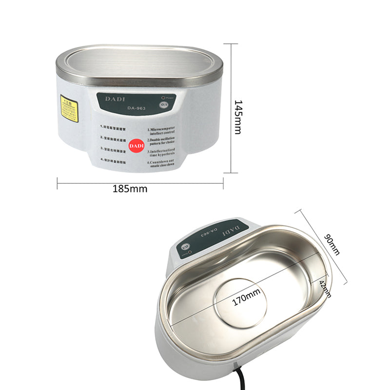 Ultrasonic Cleaner 628ml Ultrasonic Bath for Jewelry Parts