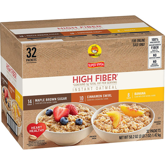 High fiber maple brown sugar with other natural flavors instant oatmeal