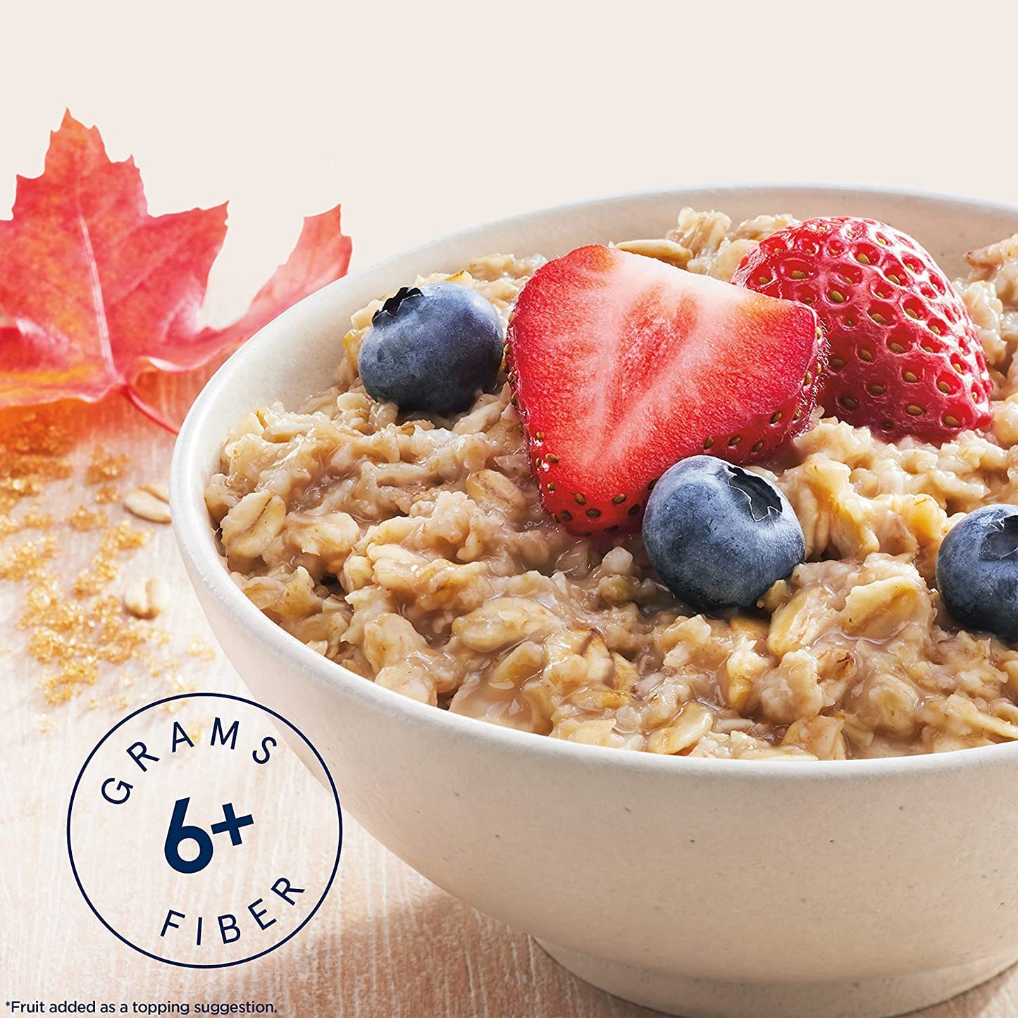 High fiber maple brown sugar with other natural flavors instant oatmeal