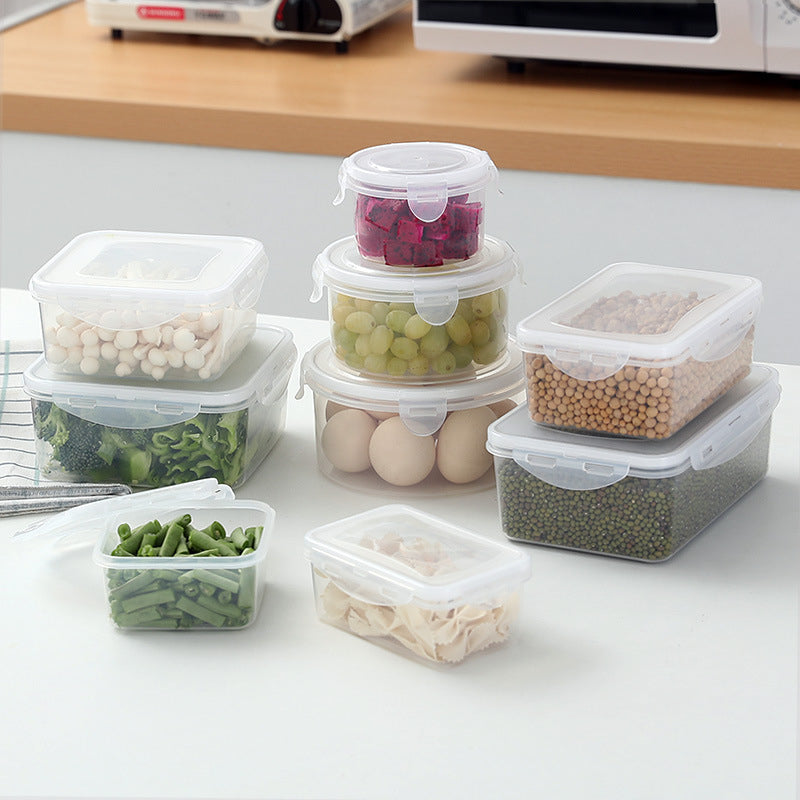 3PCS Transparent Crisper Vegetable Fruit Food Refrigerator Storage Box