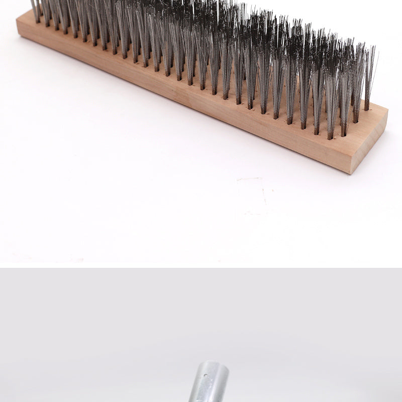 Stainless steel wire brushes cleaning the ground swimming pool roof moss wooden handle cleaning brush