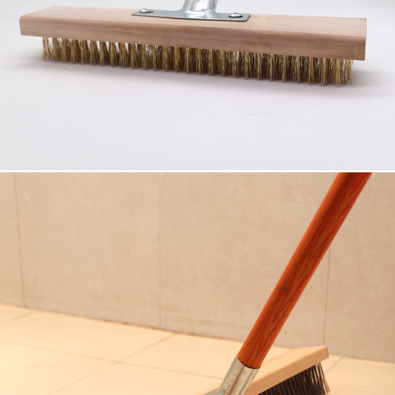 Stainless steel wire brushes cleaning the ground swimming pool roof moss wooden handle cleaning brush