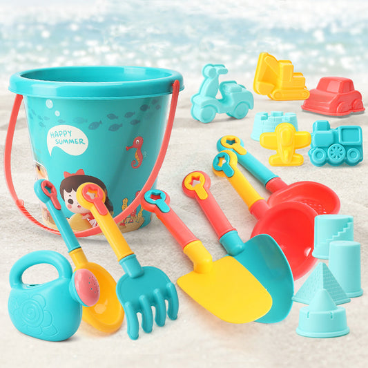 Beach Toys for Kids Sand Set 18PCS Sand Bucket Beach Shovel Toys