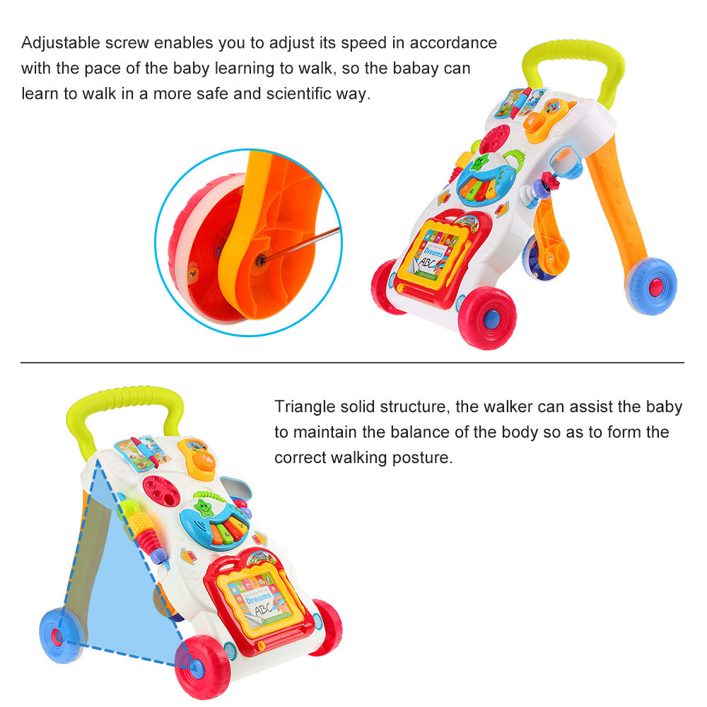 2 Types Multifuctional Baby Walker Toys Sit