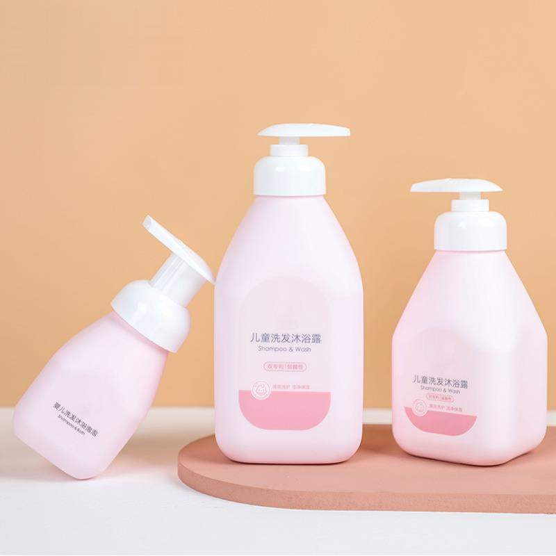 Shower Gel Shampoo Bottle PE Plastic Bottle Baby Lotion Empty Cosmetic Packaging Bottles