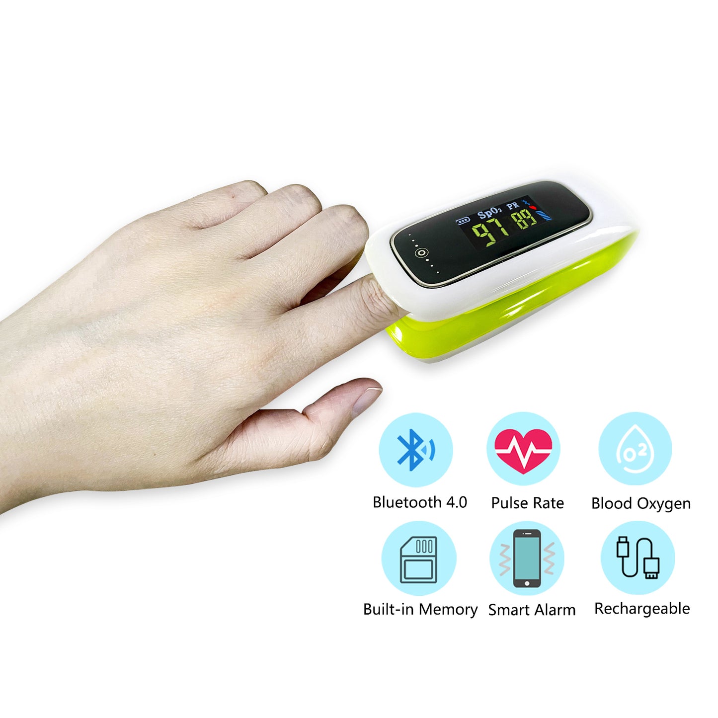 Konsung Medical Finger Pulse Oximeter Blood Oxygen Saturation Meter