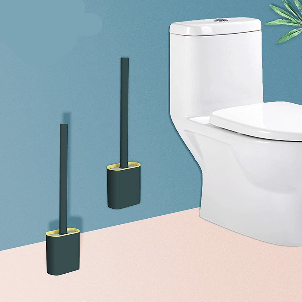 With Base Toilet Brush Silicone WC Cleaning brush