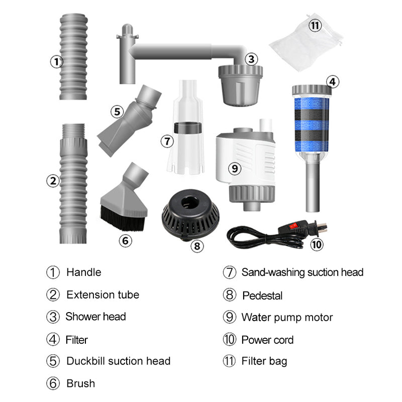 Aquarium Water Change Pump Electric Fish Tank Cleaning Tool