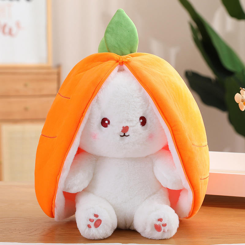 Wholesale Spot Cute Transfiguration Strawberry Rabbit Doll Plush Toy Doll Bunny