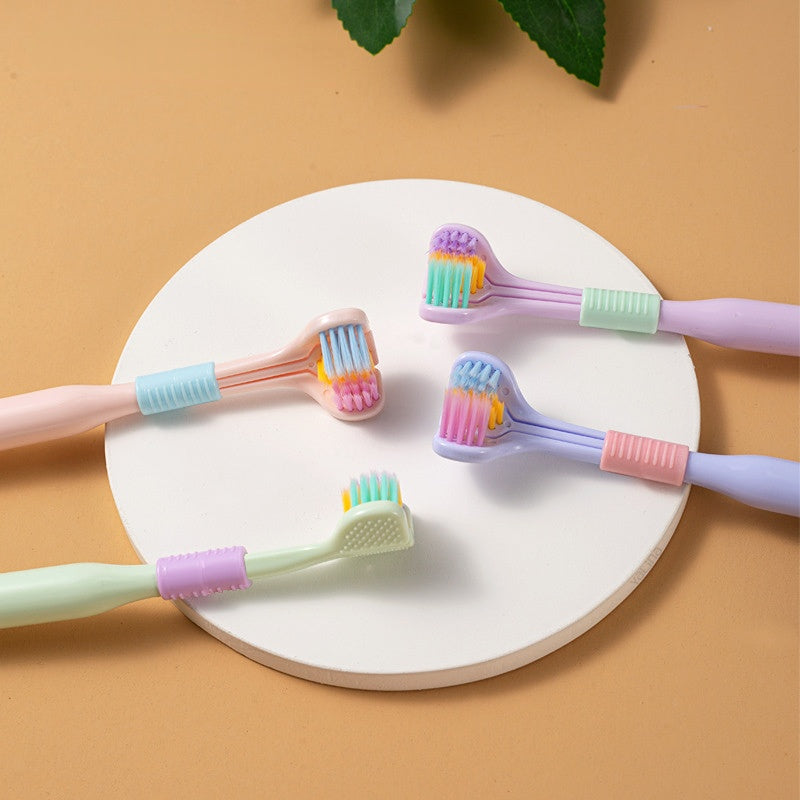 Health Cleaner Three Sided Soft Hair Tooth Toothbrush