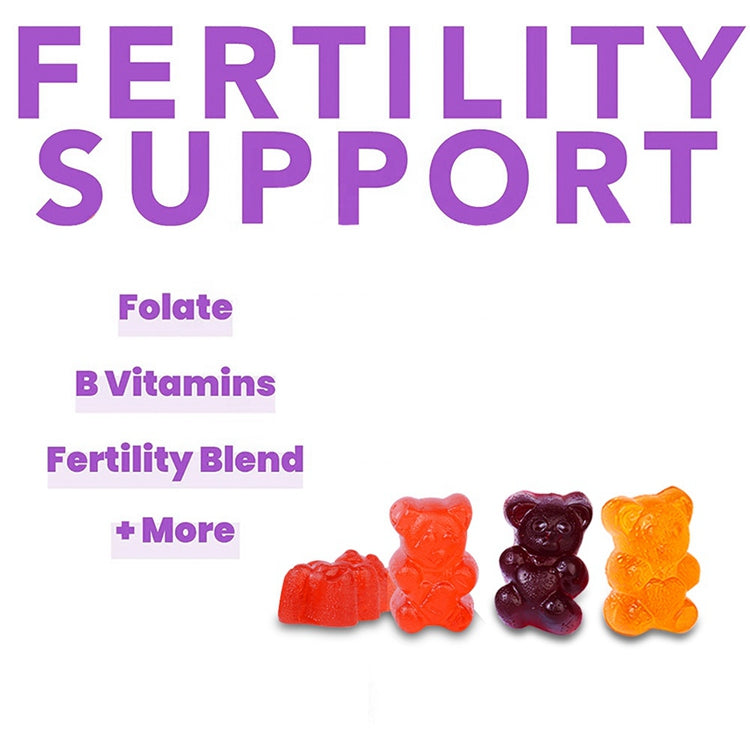 Folic Acid Vitamins Iron Minerals Pregnant Women's Daily Prenatal Gummies Fertility Supplements for Women