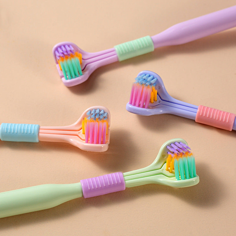 Health Cleaner Three Sided Soft Hair Tooth Toothbrush