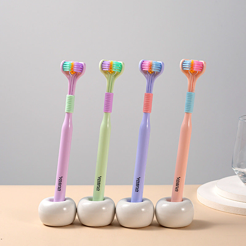 Health Cleaner Three Sided Soft Hair Tooth Toothbrush